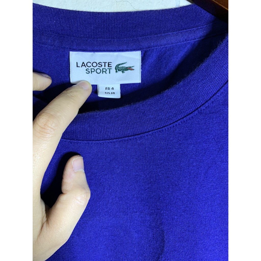 Áo ngắn tay cổ tròn tee hiệu LACOSTE chính hãng secondhand