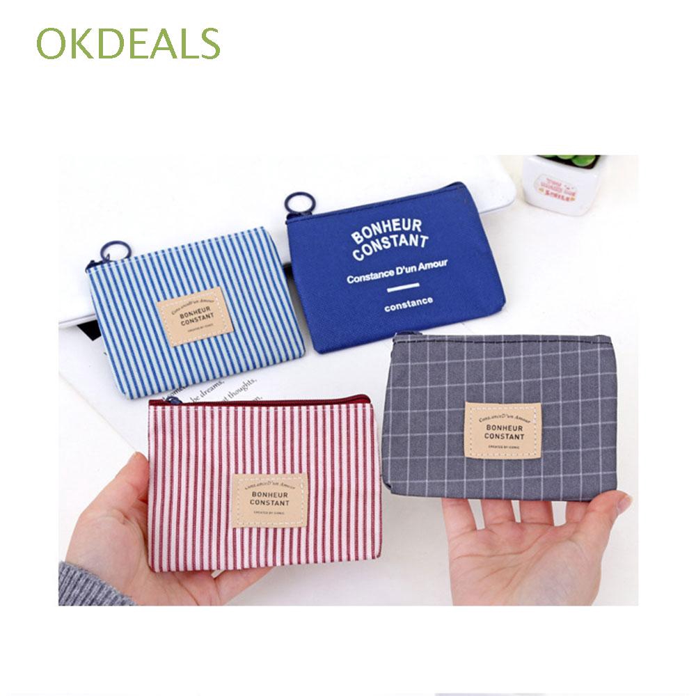 Ví đựng tiền xu thời trang bằng vải canvas