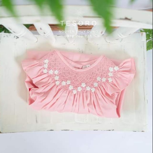 Váy smock hồng ...