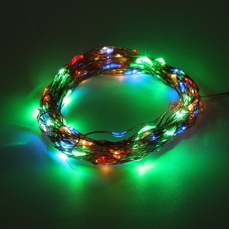 SÁNG VÀNG - DÂY KẼM - Đèn led đom đóm/ fairy light 1m 2m 3m 5m 10m pin AA CR USB