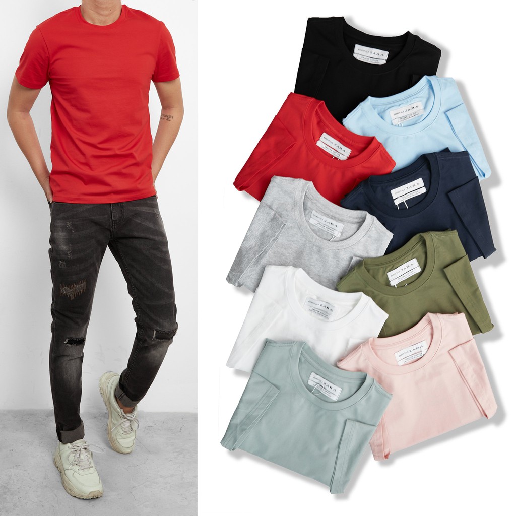 [SALE] Áo thun trơn unisex chất liệu cotton co giãn 4 chiều siêu mềm mịn và thoáng mát 4962