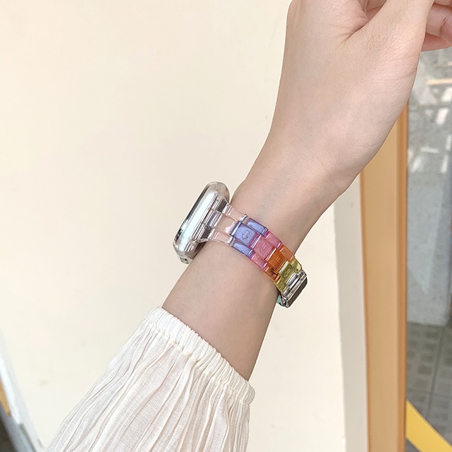 Dây Đeo Trong Suốt Cho Đồng Hồ Thông Minh Apple Watch 7 6 5 4 3 2 1 SE 45mm 42mm 41mm 38mm 40mm