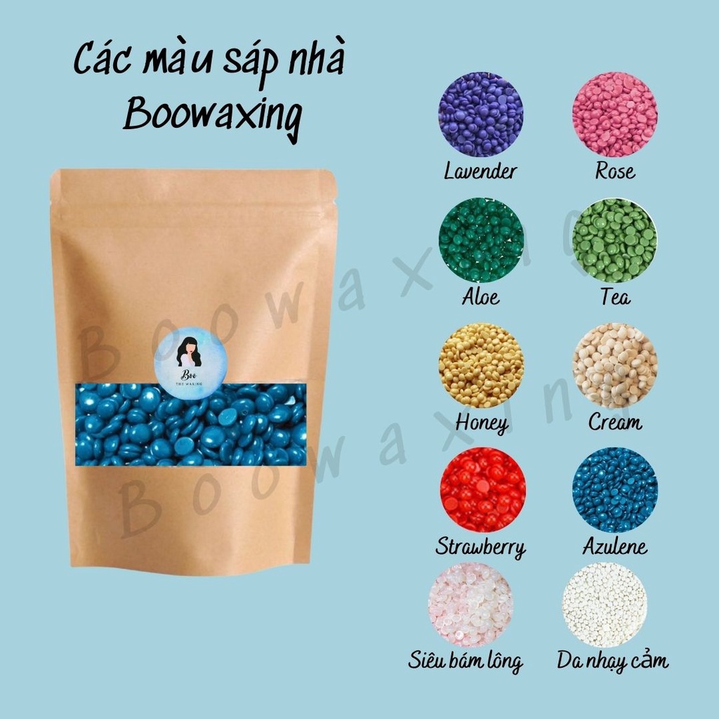 100gram Sáp wax nóng hard beans tặng que tiệt trùng và mỡ trăn 5ml