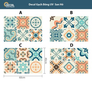 Decal gạch bông dán tường bộ San Hô