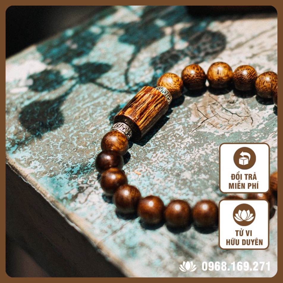 Vòng Trầm Hương Tự Nhiên Mix Bạc - Đốt Trầm 💕FREESHIP💕 vòng đeo tay thanh lịch, Đổi trả miễn phí, Xem Tử vi hữu duyên | BigBuy360 - bigbuy360.vn