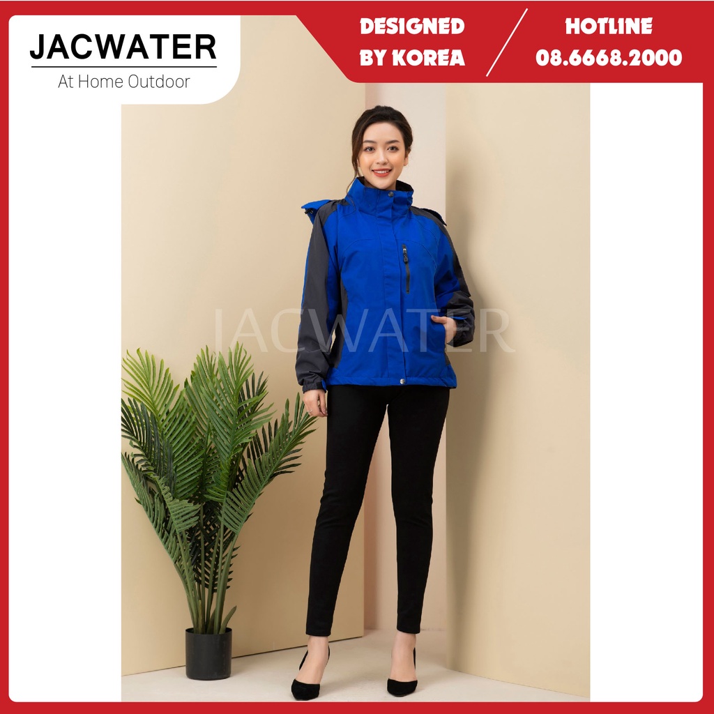 Áo khoác gió nam nữ 2 lớp chống nắng gió size châu á phối màu du lịch thể thao JACWATER V350