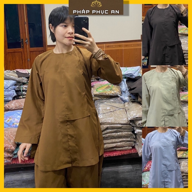 nam nữ chất kate loại 1 #đồ lam di chùa #đồ lam #đồ đi chùa #áo lam