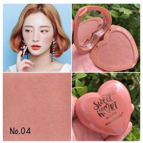 Phấn má hồng tone cam Kiss Bèauty Sweet Heart Blusher