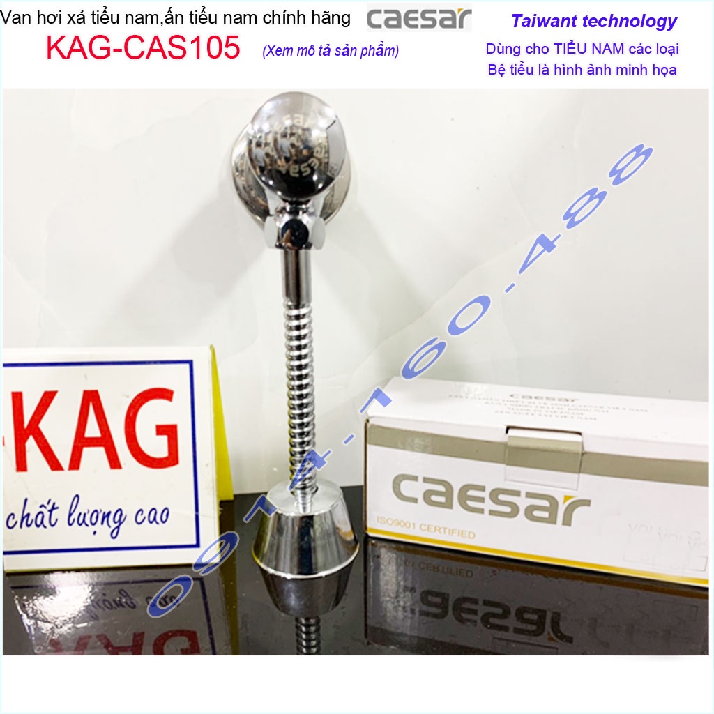 Xả tiểu ấn tay Caesar KAG-CAS105, van xả bệ tiểu nam cao cấp sử dụng bền xả nước tốt