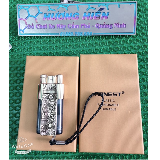 Bật lửa ga Honest Hoa văn