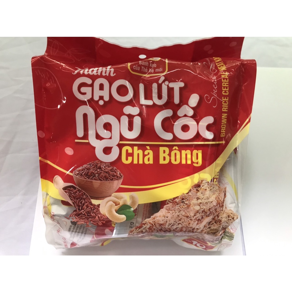 Bánh Ngũ Cốc Gạo Lứt Chà Bông Cereal Brown Rice Meat Kapok 150g (gói 10 thanh)