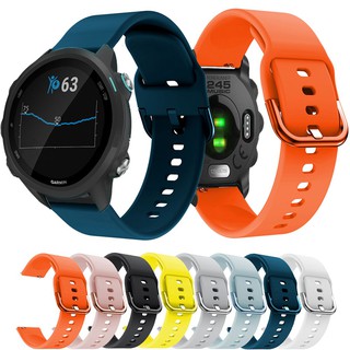 Dây đeo silicone thay thế 20mm nhiều màu sắc cho đồng hồ Garmin Forerunner 245 245M 645 Vivoactive 3