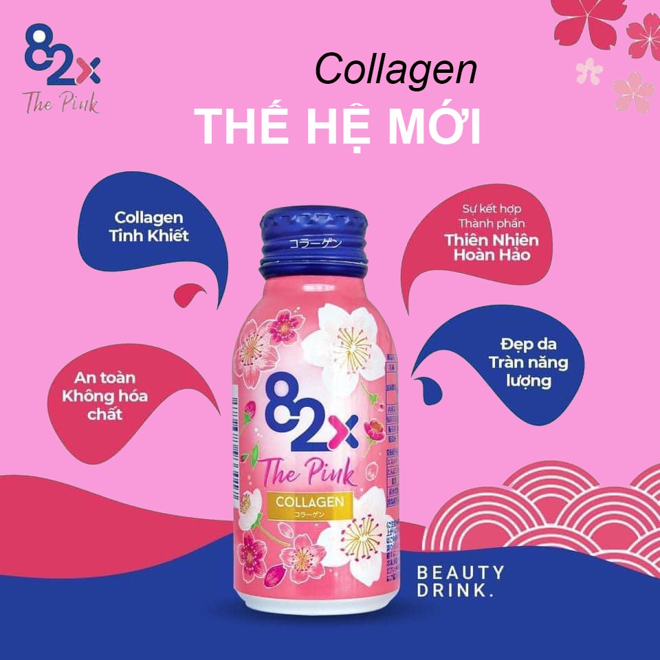 Nước uống làm đẹp da 82X The Pink Collagen hỘP 10 Chai