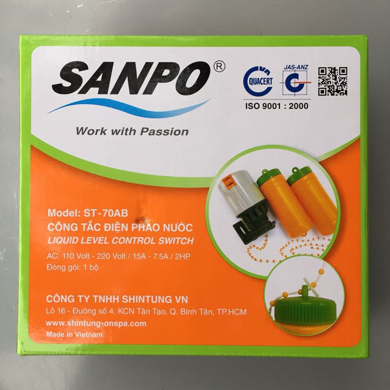 Công tắc điện phao nước Sanpo ST-70AB