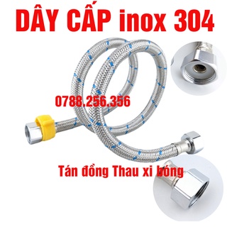 Dây Cấp Nước Vòi Chén Vòi Lavabo Lạnh, Bồn Cầu, Dây cấp nước bình nóng lạnh 2 đầu 21mm HÀNG TỐT CAO CẤP