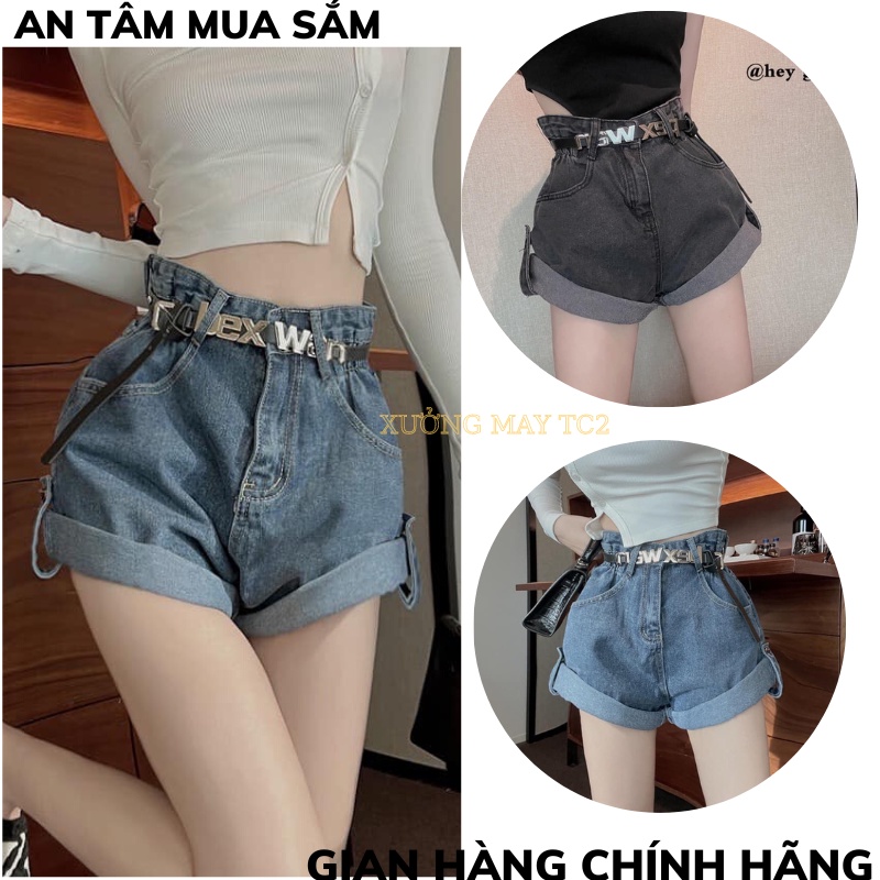 Quần sooc bò gập gấu nhiều màu không kèm đai da cho nữ ULZZANG hàn quốc XƯỞNGMAYTC2