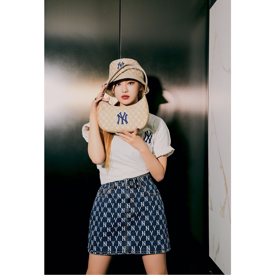 [TỔNG HỢP + VIDEO THẬT ]Túi Đeo Vai / Túi kẹp nách NY MLB Monogram Jacquard Hobo Black | HÀNG XUẤT DƯ XỊN | CÓ SẴN