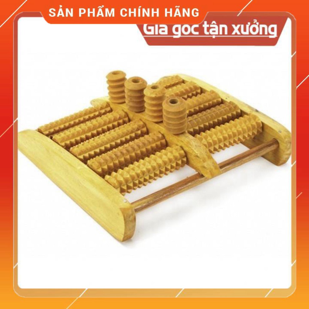 Bàn lăn chân gỗ 🌸FREESHIP🌸 Bàn mát xa chân bằng gỗ 5 hàng cao cấp (M1)