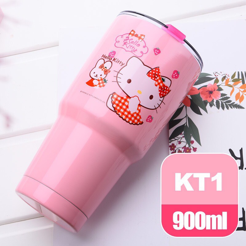 Ly giữ nhiệt thái lan Pohanu 900ml bình cách nhiệt kèm ống hút cọ rửa cao cấp LG01