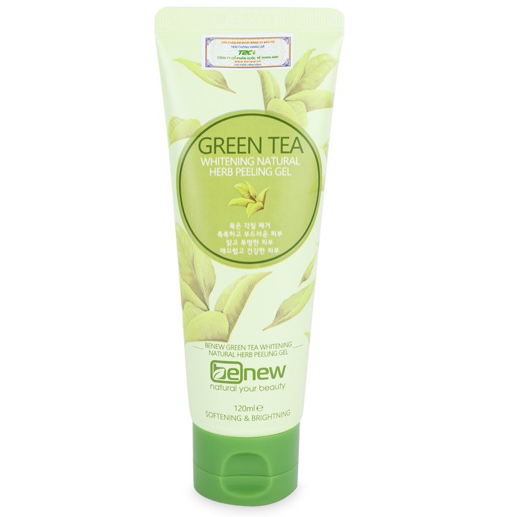 Kem tẩy da chết trắng da, xóa mụn trà xanh BENEW GREEN TEA PEELING GEL Hàn quốc 120ml/Hộp- Hàng chính hãng