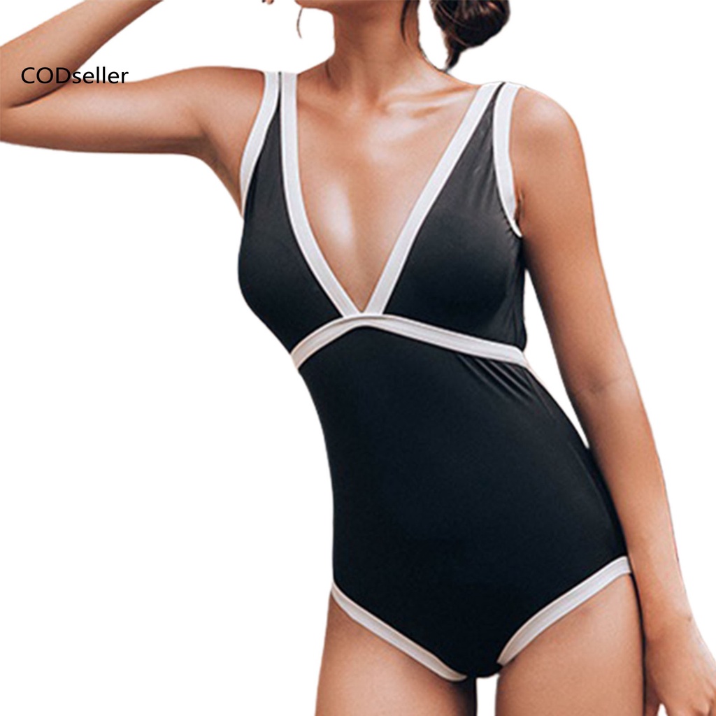 Bộ Đồ Bơi Bikini Mềm Cổ Chữ V Khoét Sâu Ôm Dáng Cho Nữ | BigBuy360 - bigbuy360.vn