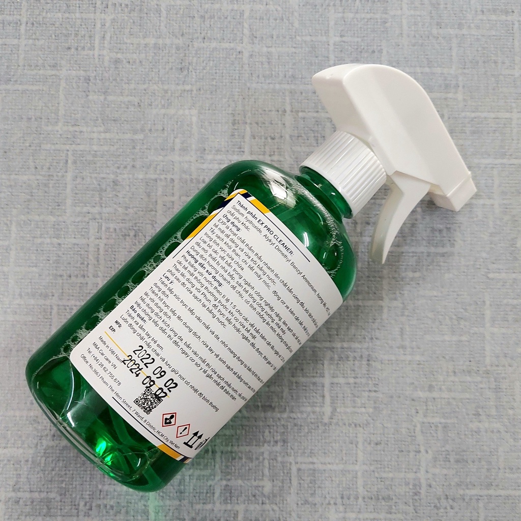 EX- pro Cleaner 500ml tẩy đầu bò, lốc máy, tẩy dầu mỡ, sàn nhà máy