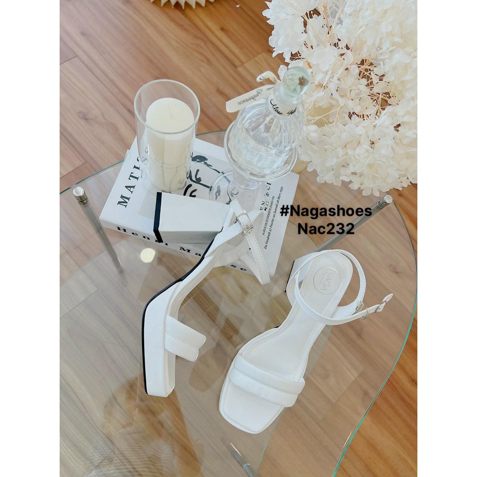 CAO GÓT NAGASHOES ĐẾ ĐÚP QUAI NGANG VIỀN CHỈ 9P NAC232
