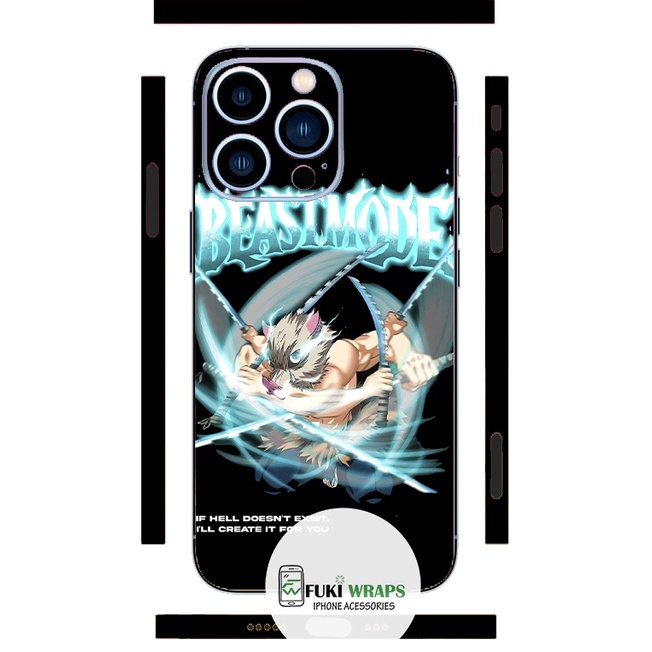 Tấm dán Skin Mặt Sau Inosuke FULL VIỀN Dành Cho 13prm , 12prm , 11prm , x , xsm , ip11 , ip12 , ip13 - FukiShop