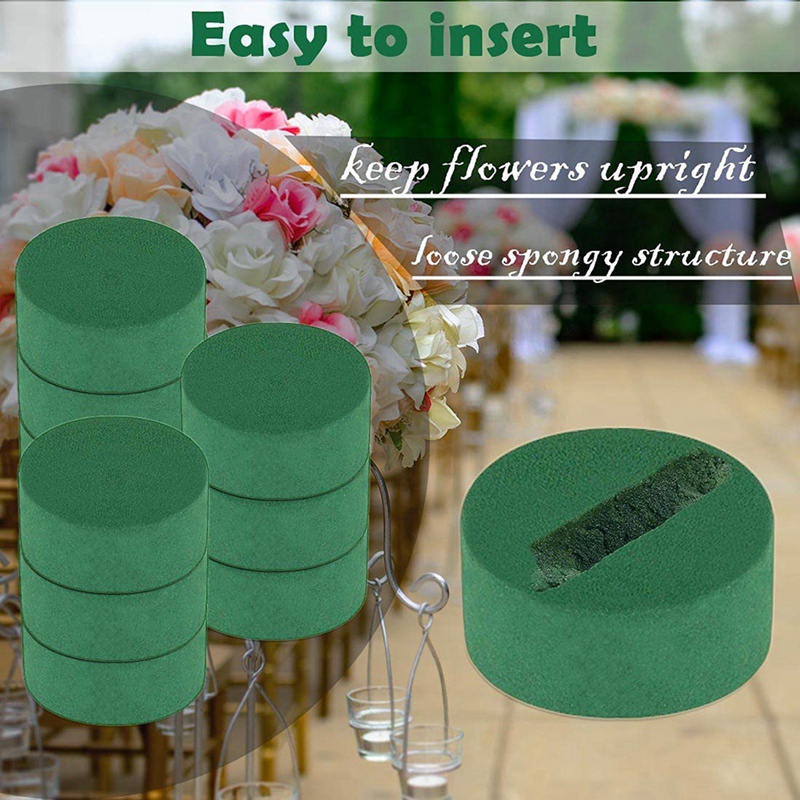 Set 12 Bông Hoa Khô / Ướt Xốp Tròn Chuyên Dụng Cho Trang Trí