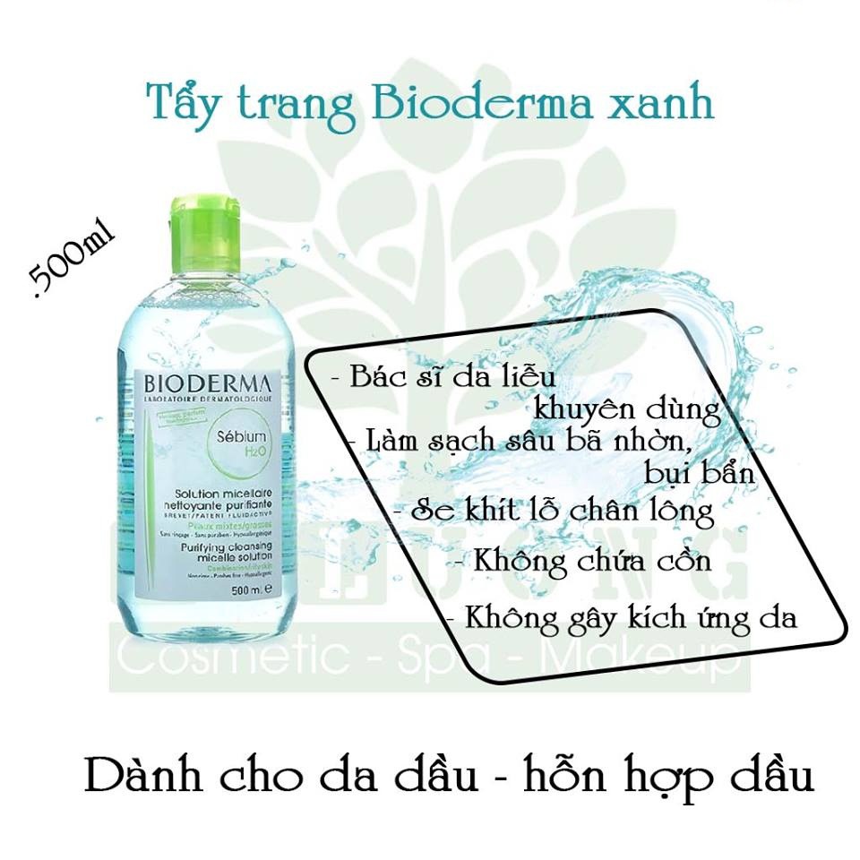 Nước tẩy trang Bioderma 500ml siêu sạch da, sạch nhờn, se lỗ chân lông của Pháp | BigBuy360 - bigbuy360.vn