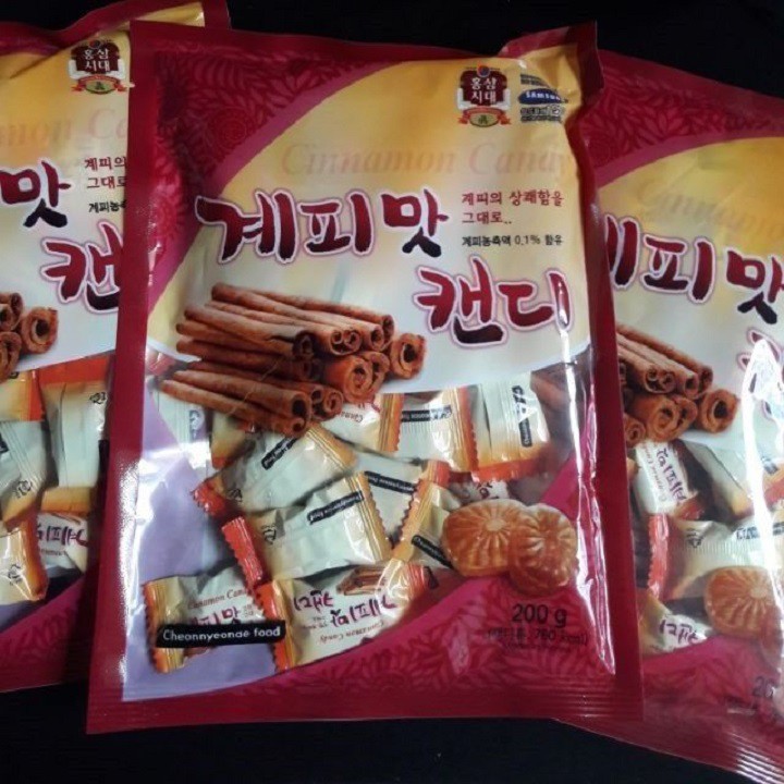 Kẹo Quế Cứng Hàn Quốc CHEONNYEONAE FOOD gói 200g
