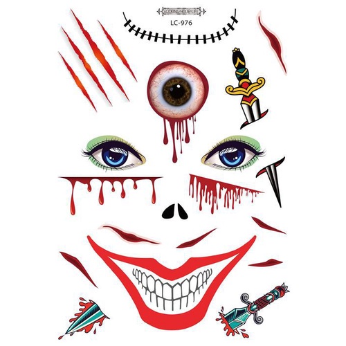 Cod Qipin Hình Xăm Dán Tạm Thời Vui Nhộn Cho Tiệc Halloween