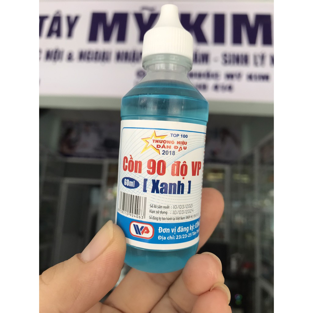 Cồn 70- 90 độ vĩnh phúc xanh trắng chai 60ml