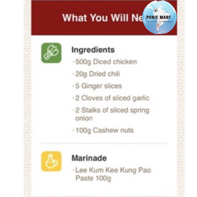 Gói gia vị Gà Kung Pao Lee Kum Kee 100g