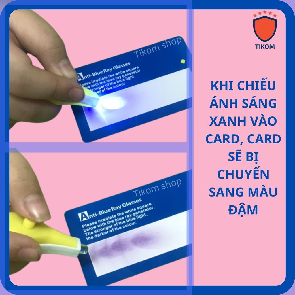 Bộ dụng cụ test ánh sáng xanh - Tikom shop