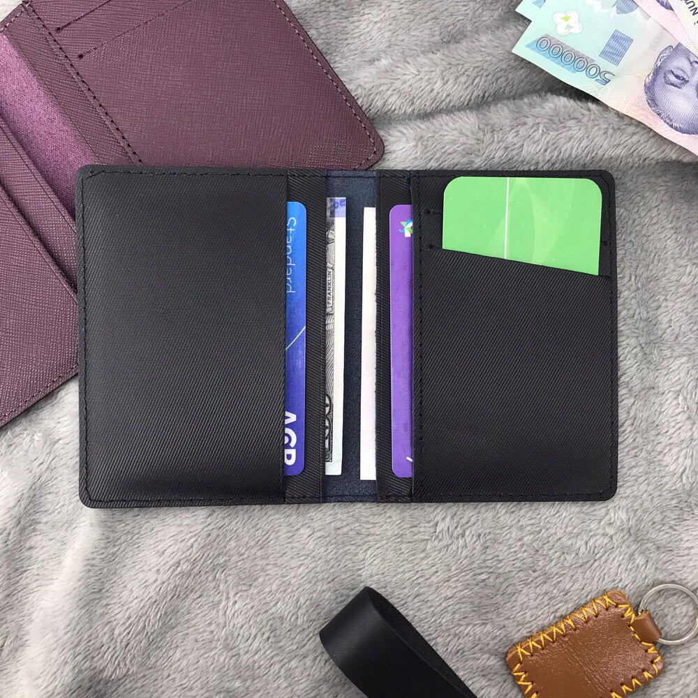 Ví Nam Da Mini Đựng Thẻ ATM, Namecard Da Bò Nhỏ Gọn Thời Trang Nam Nữ KAZOO VS22 Bảo Hành Da 12 Tháng