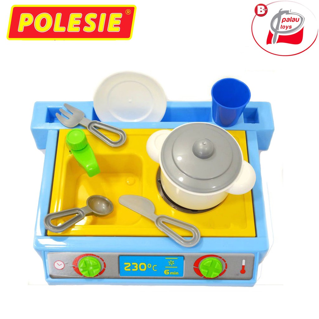 Đồ Chơi Nhà Bếp Dụng Cụ Nấu Ăn Kèm Khay Nhựa ABS An Toàn Nhập Khẩu Châu Âu Chính Hãng POLESIE 43405