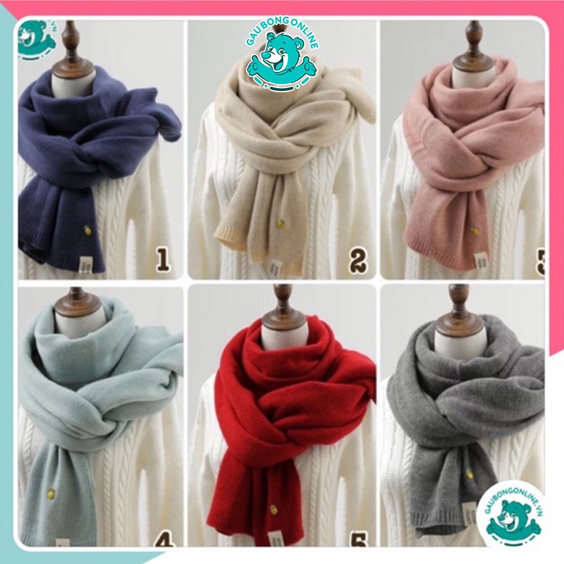 Khăn len Hàn Quốc 2 mặt chất siêu đẹp dài 2m