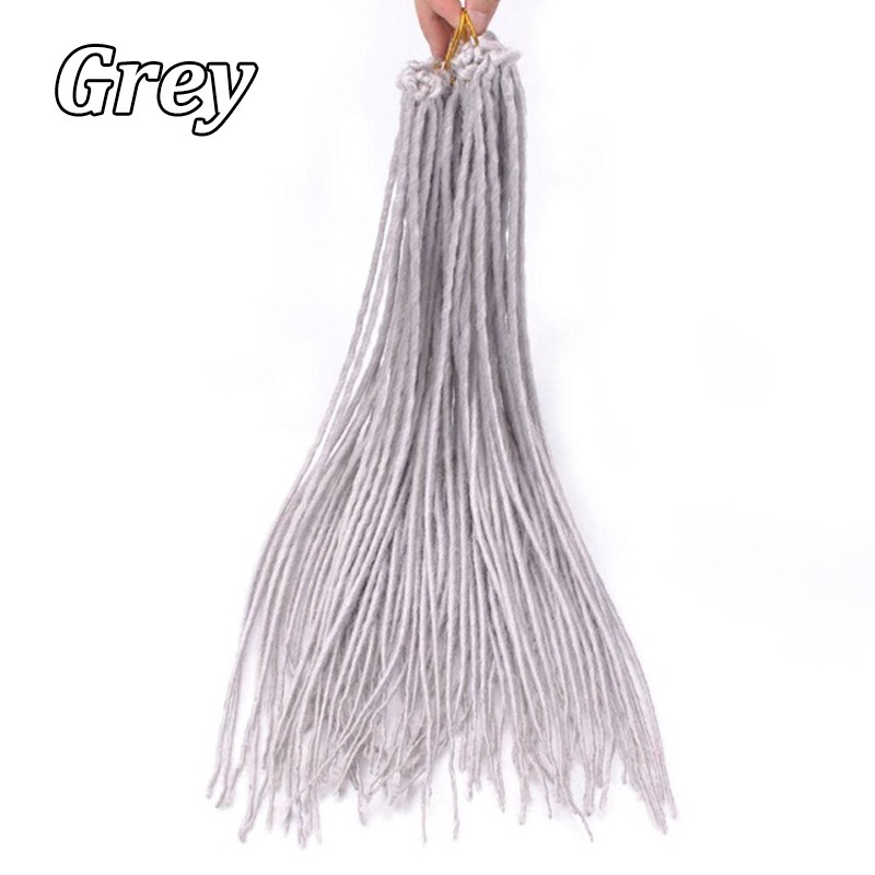 Tóc bện giả Dreadlock Wigsin 20 inch dài thẳng làm dày tóc tiện dụng