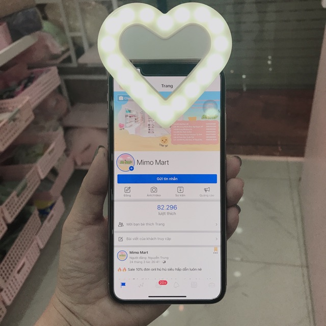 Đèn Selfie Tự Sướng Ring Light Hình Ngôi Sao Trái Tim Live Stream Cực Đẹp (Dây Sạc Chuẩn) | BigBuy360 - bigbuy360.vn