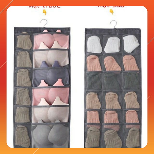 Túi treo đồ lót ,tất 2 mặt 30 ngăn tiện dụng