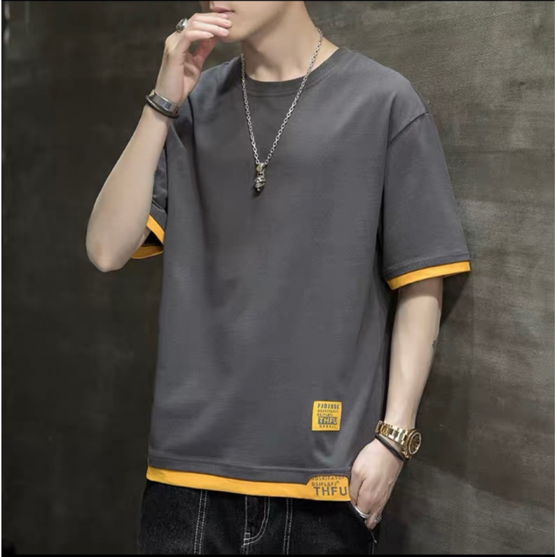 Áo Thun cotton Ngắn Tay Form Rộng Thời Trang Mùa Hè Cho Nam