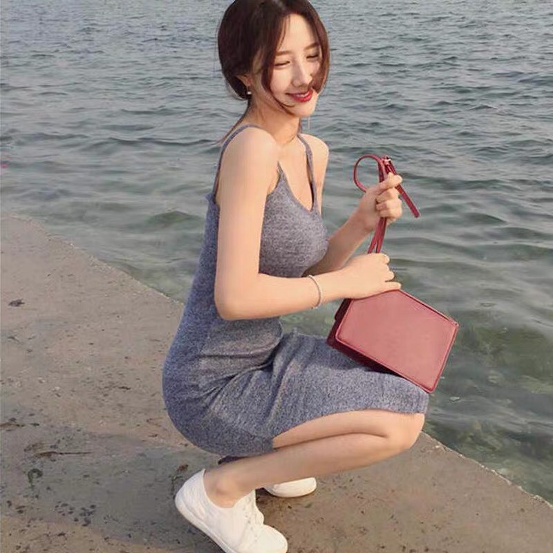 Đầm body 2 dây dáng ôm sexy xẻ đùi ulzzang Hàn Quốc - Roxie | BigBuy360 - bigbuy360.vn