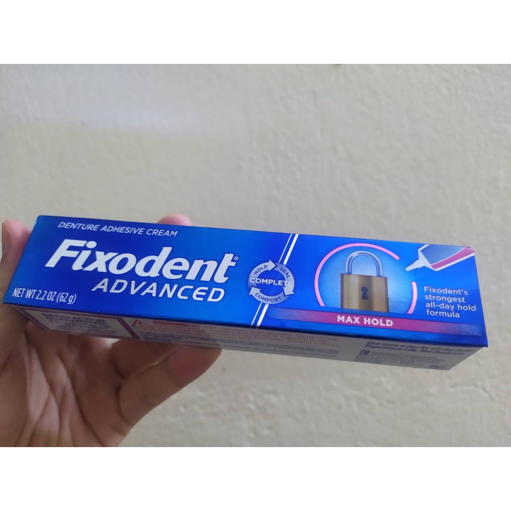 Keo dán hàm răng giả Fixodent 62g bền, sản xuất tại Made in USA.