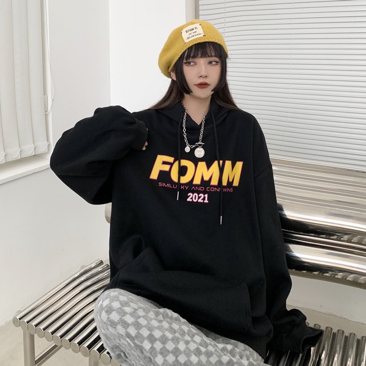 Áo hoodie nam nữ form rộng Yinxx, áo hoddie unisex nỉ bông màu đen - trắng HD10