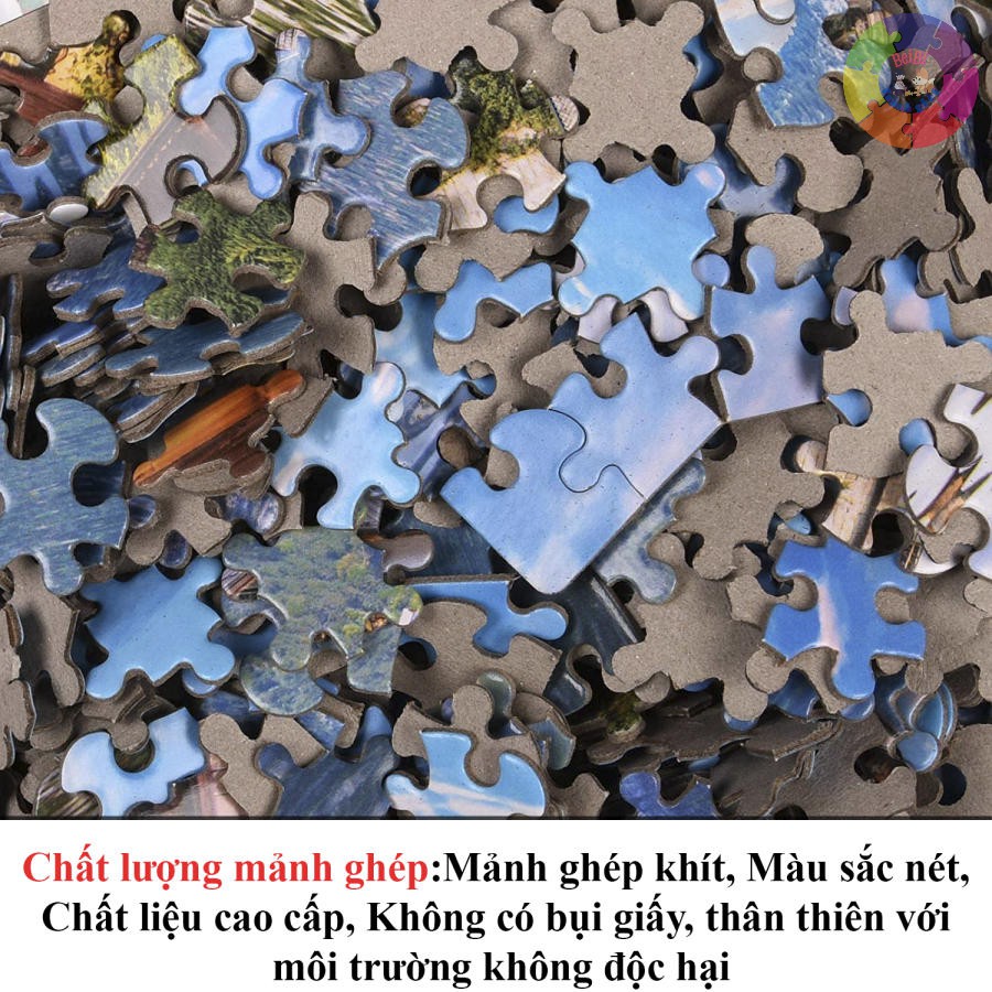 100 Mẫu Tranh Ghép Hình 1000 Miếng Màu Sắc Nét Mảnh Dày Người Lớn Jigsaw Puzzle Beibila