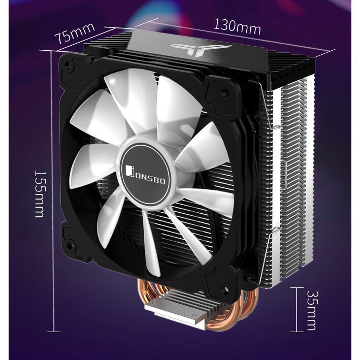  Tản nhiệt khí CPU Jonsbo CR-1000 RGB Màu đen