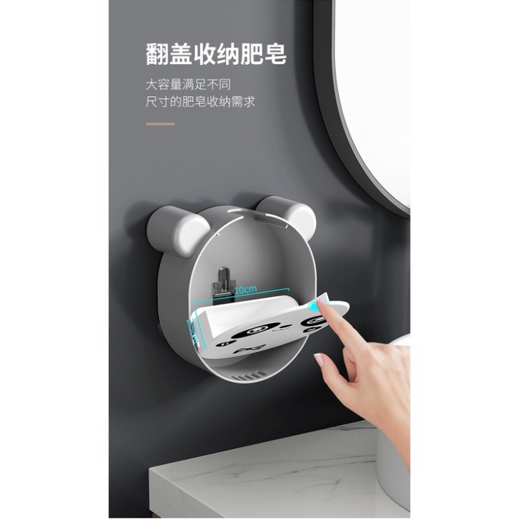 Hộp Đựng Xà Phòng Dán Tường Hình Gấu Trúc - Kệ Đựng Xà Bông