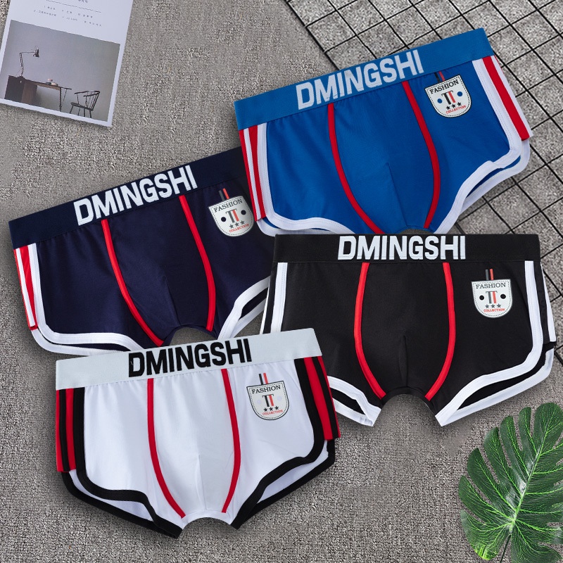 Quần Lót Boxer Cotton Nguyên Chất Cỡ Lớn Kháng Khuẩn Phong Cách Thể Thao Mới Quyến Rũ Cho Nam