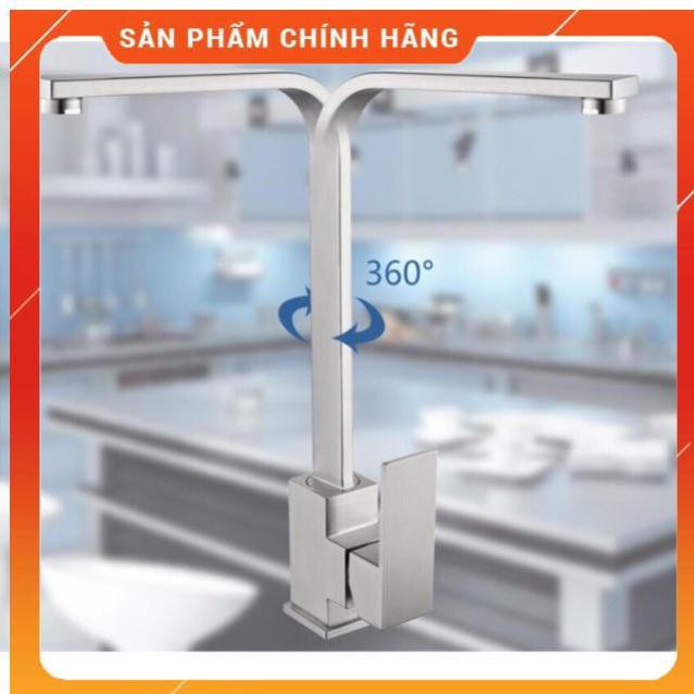 Vòi Rửa Bát Vuông Nóng Lạnh chuẩn Inox 304(ĐƯỢC KIỂM HÀNG TRƯỚC)